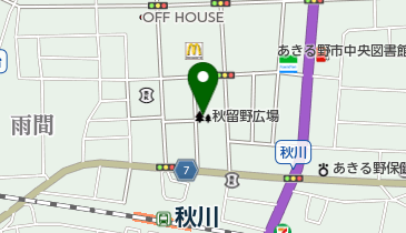 秋留野広場の地図画像