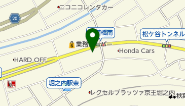 関東マツダ八王子堀之内店の地図画像