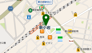 ジェクサーキッズスクール新小岩の地図画像