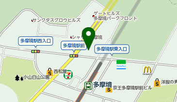 ゆず庵多摩境店の地図画像