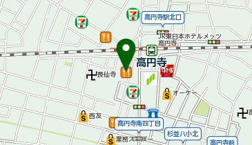 回転寿司みさき高円寺パル商店街店の地図画像