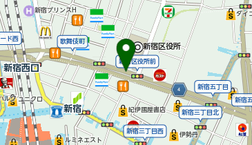 カフェ・ベローチェ新宿サブナード店の地図画像