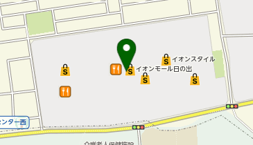 カフェ・ベローチェイオンモール日の出店の地図画像