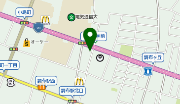 カフェコロラド調布店の地図画像