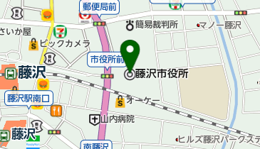 藤沢市役所の地図画像