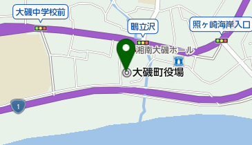 大磯町役場の地図画像