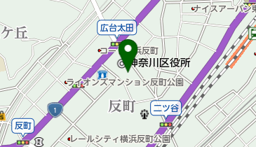 横浜市神奈川区役所の地図画像