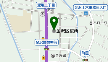 横浜市金沢区役所の地図画像