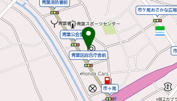 横浜市青葉福祉保健センターの地図画像