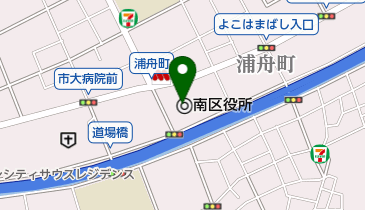 横浜市南公会堂の地図画像