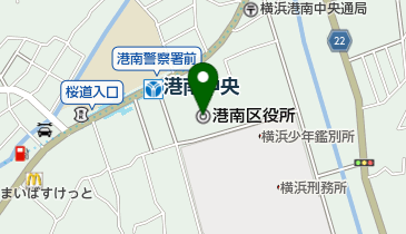 港南消防署の地図画像