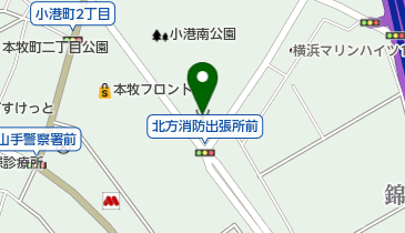 中消防署北方消防出張所の地図画像