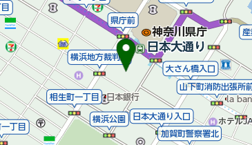 横浜地方裁判所の地図画像