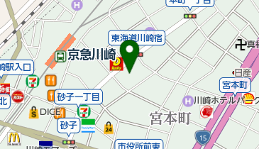 東海道かわさき宿交流館の地図画像