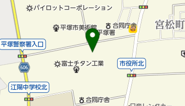 平塚市中央図書館の地図画像