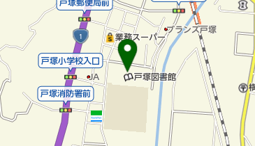 横浜市戸塚図書館の地図画像