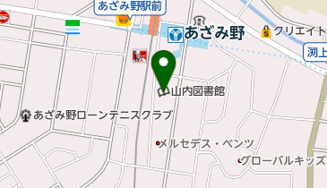 横浜市山内図書館の地図画像