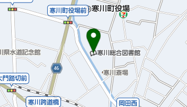 寒川総合図書館の地図画像