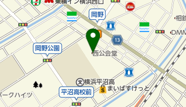 横浜市西公会堂の地図画像