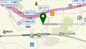 横須賀芸術劇場ヨコスカ・ベイサイド・ポケットの地図画像