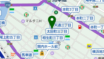 横浜銀行関内支店の地図画像