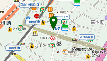 横浜銀行川崎支店の地図画像