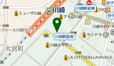 川崎信用金庫川崎地下街出張所の地図画像