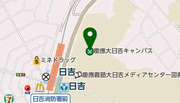 私立慶應義塾大学日吉キャンパスの地図画像