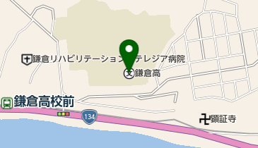 神奈川県立鎌倉高校の地図画像