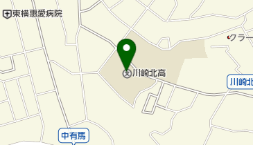 神奈川県立川崎北高校の地図画像