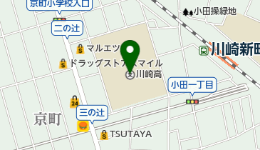 神奈川県立川崎高校の地図画像