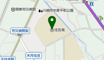 神奈川県立住吉高校の地図画像