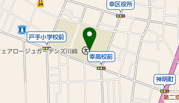 川崎市立幸高校の地図画像