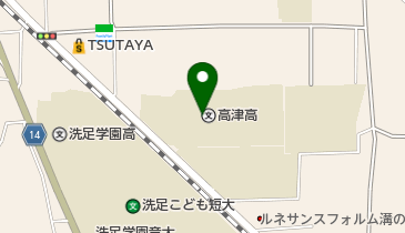 川崎市立高津高校の地図画像