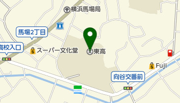 横浜市立東高校の地図画像