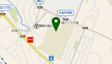 鎌倉市立大船中学校の地図画像