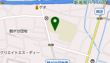 茅ヶ崎市立鶴が台中学校の地図画像