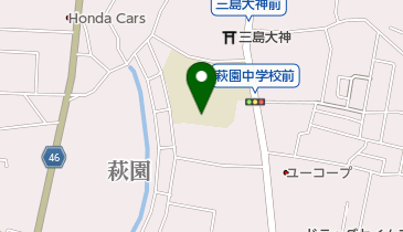 茅ヶ崎市立萩園中学校の地図画像