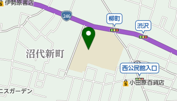 秦野市立西中学校の地図画像