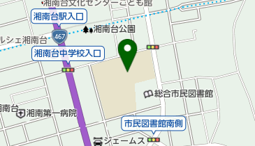 藤沢市立湘南台中学校の地図画像