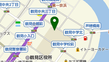 横浜市立鶴見中学校の地図画像