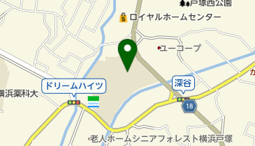 横浜市立深谷中学校の地図画像