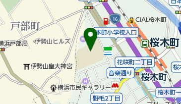 横浜市立本町小学校の地図画像