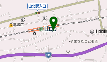 山北町立やまきたこども園の地図画像