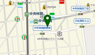 東急ストア中央林間店の地図画像