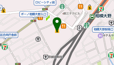 こだわりや相模大野店の地図画像