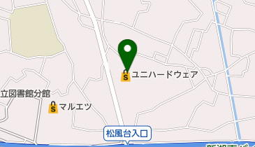 ユニハードウェア甘沼店の地図画像