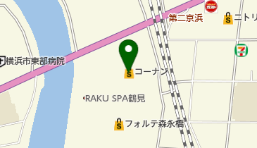 ホームセンターコーナン鶴見元宮店の地図画像