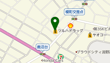 ツルハドラッグ相模原矢部店の地図画像