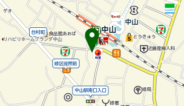 ココカラファイン中山駅南口店の地図画像
